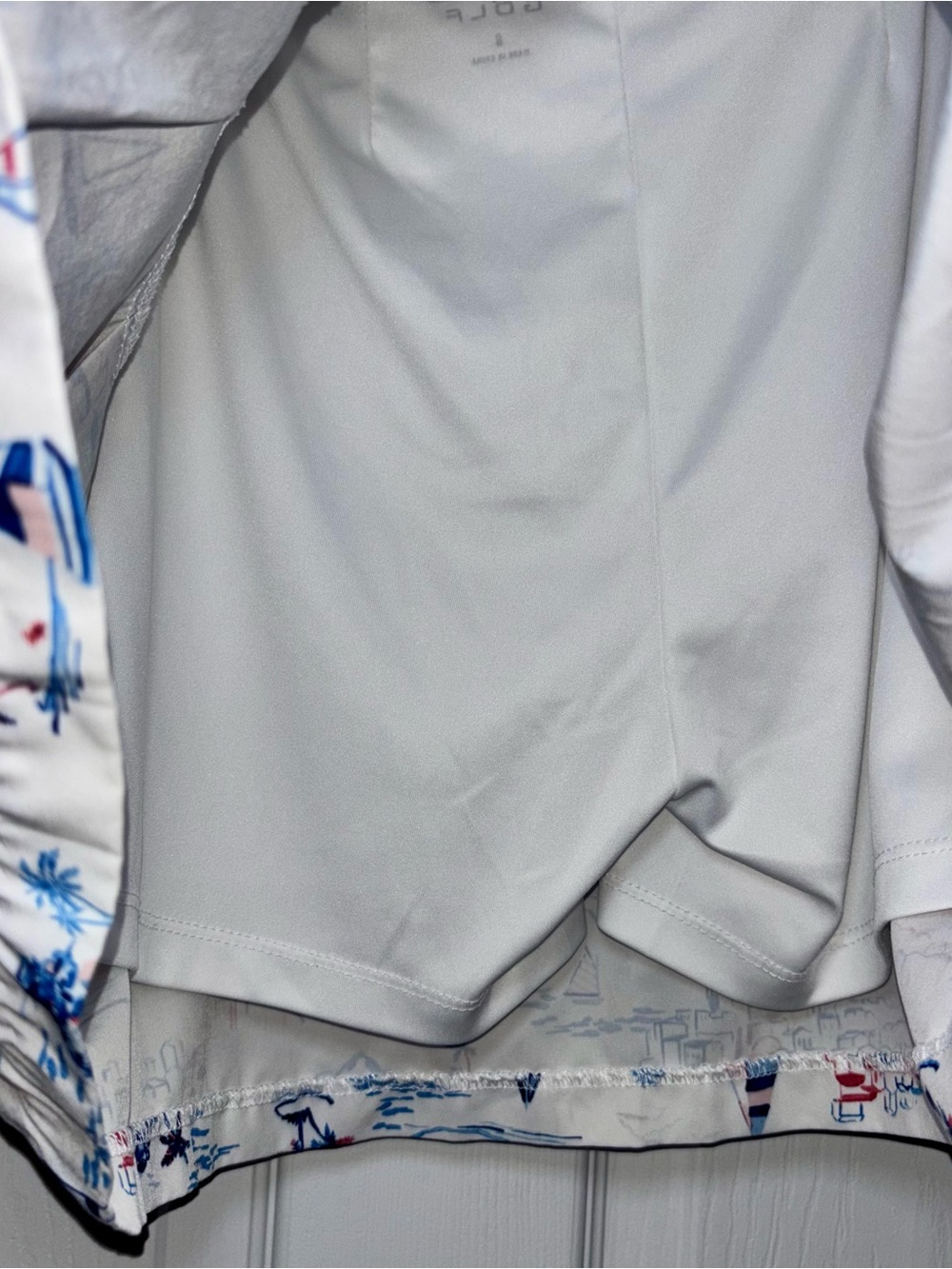 Izod White Shorts with Blue and Red Nautical Print - Picture 4 of 5